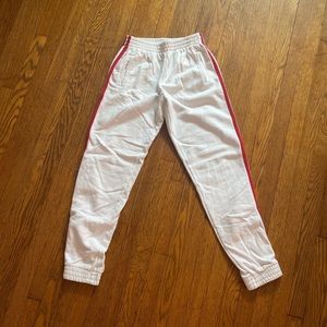 White with red striped Brandy Melville joggers!